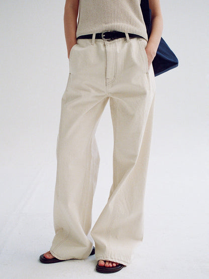[11/25 Pre-order] Curved Denim_ecru