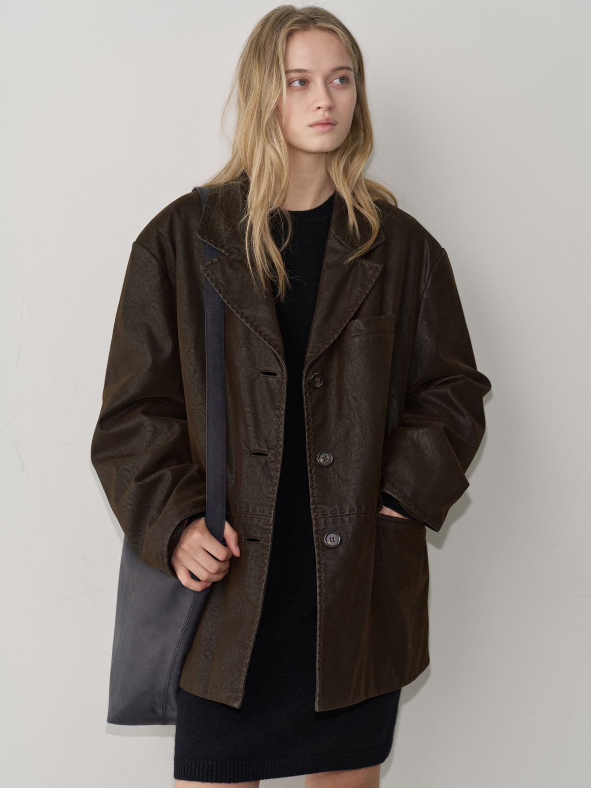 Heritage Padded Leather Jacket_brown