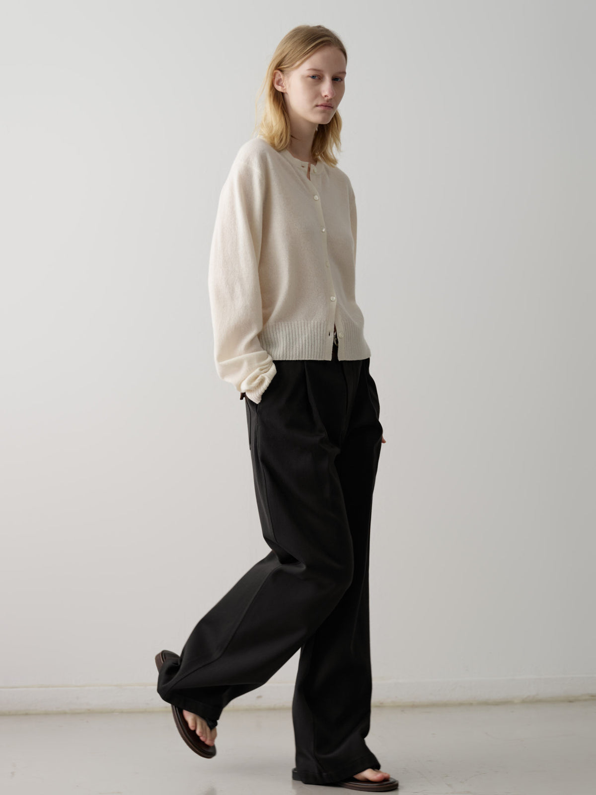 Cotton Double Pocket Pants_black