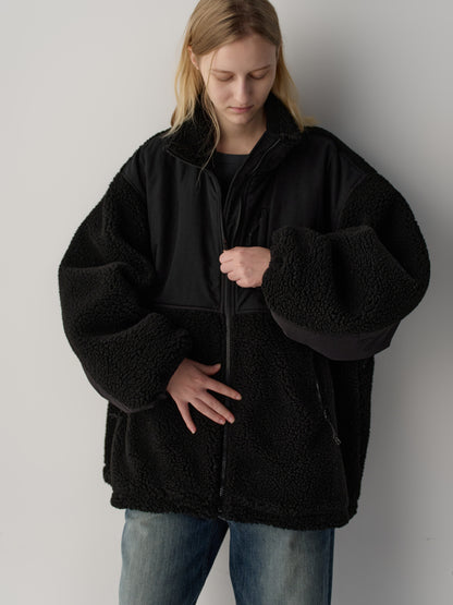 Fleece Zip-Up Jumper_black