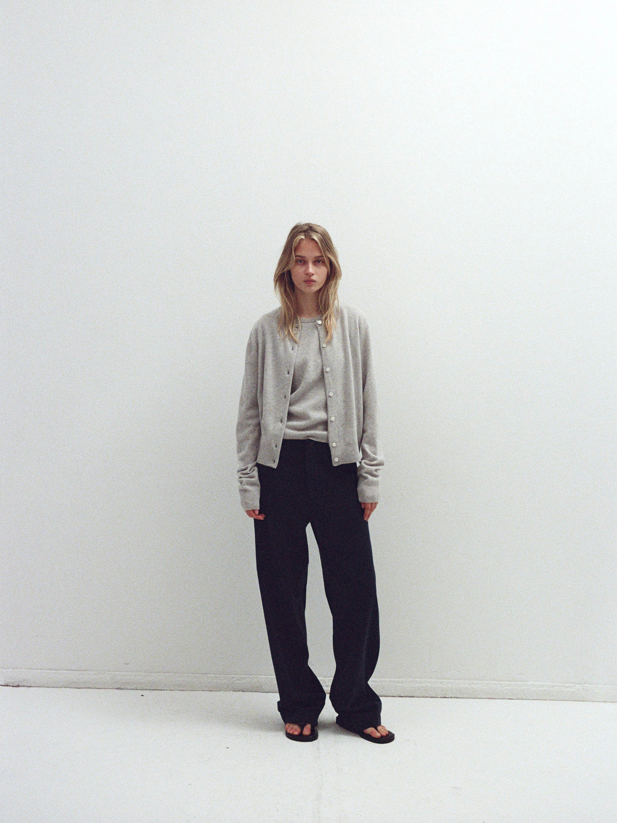 Washed Cotton Straight Pants_navy