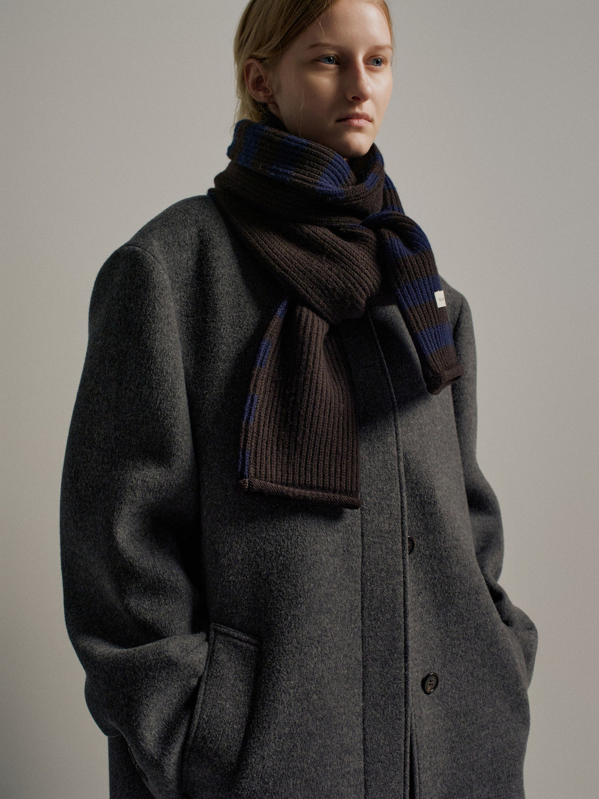 Cashmere Straight Mac Coat_charcoal