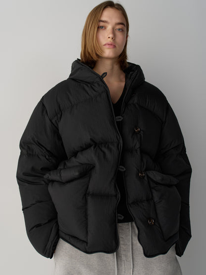 Goose Down Hooded Puffer_black
