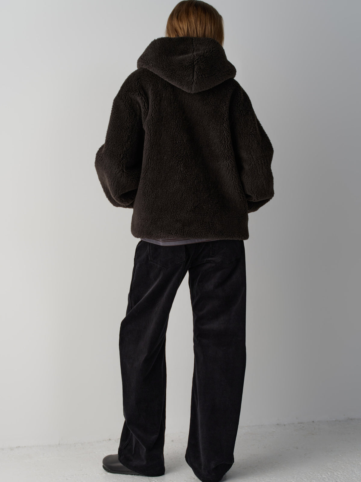 Lambswool hooded jumper_brown