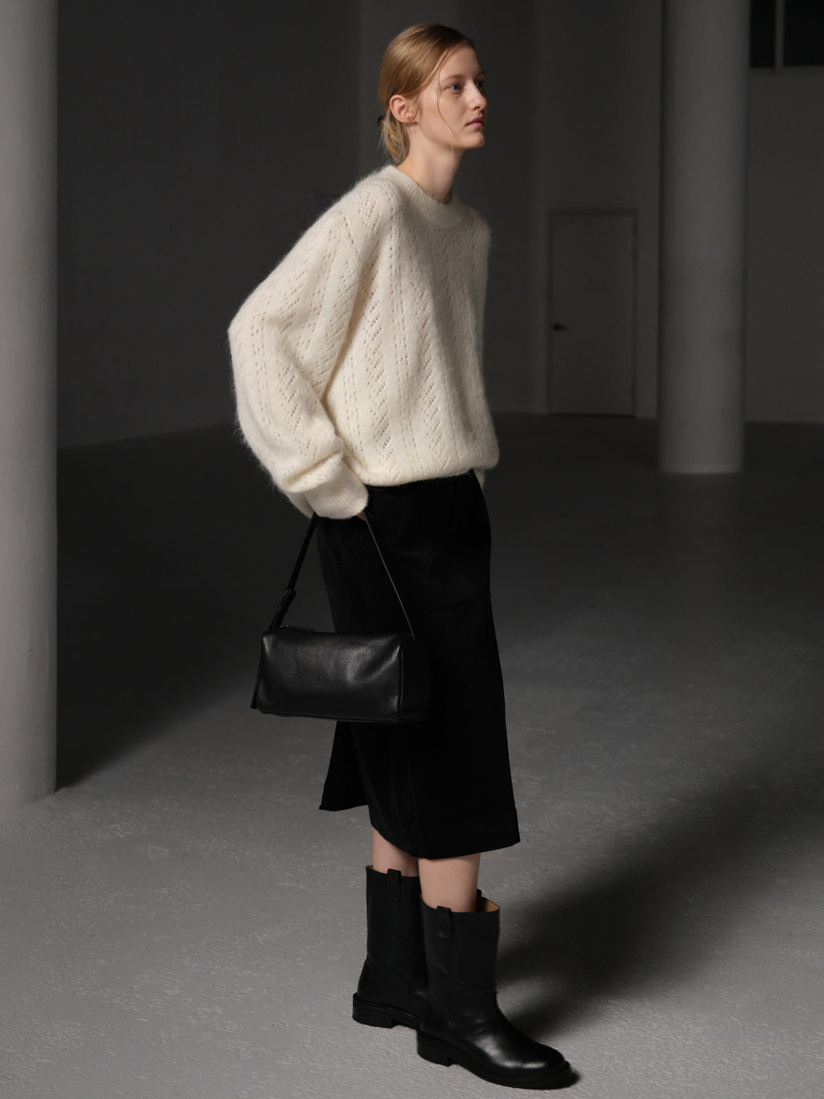 Alpaca Pointel Knit_ivory