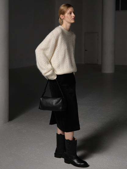 Alpaca Pointel Knit_ivory