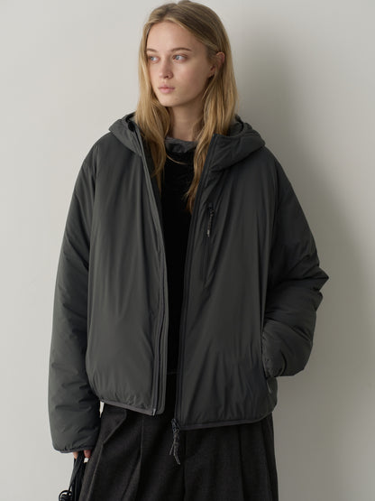Padded Hooded Jumper_charcoal