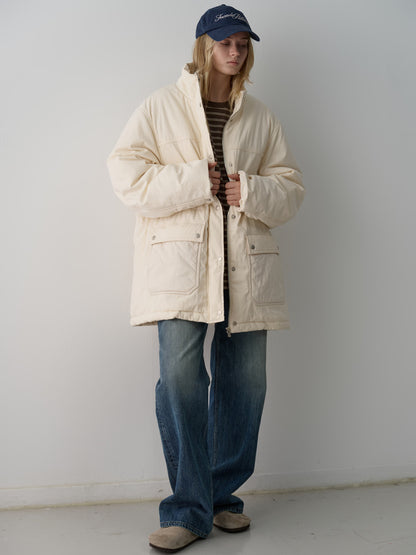 Vintage Padded Jumper_ivory