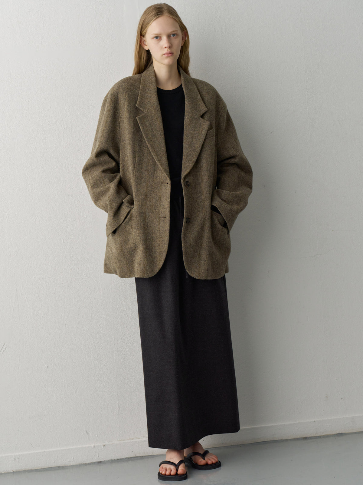 Shetland Wool Jacket_multi brown