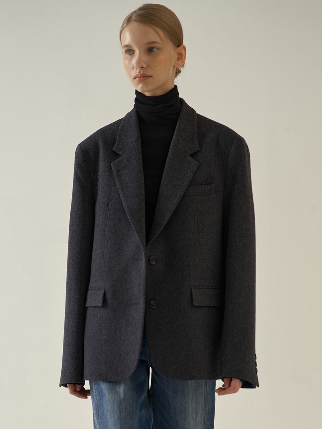 Classic Wool Jaket_charcoal