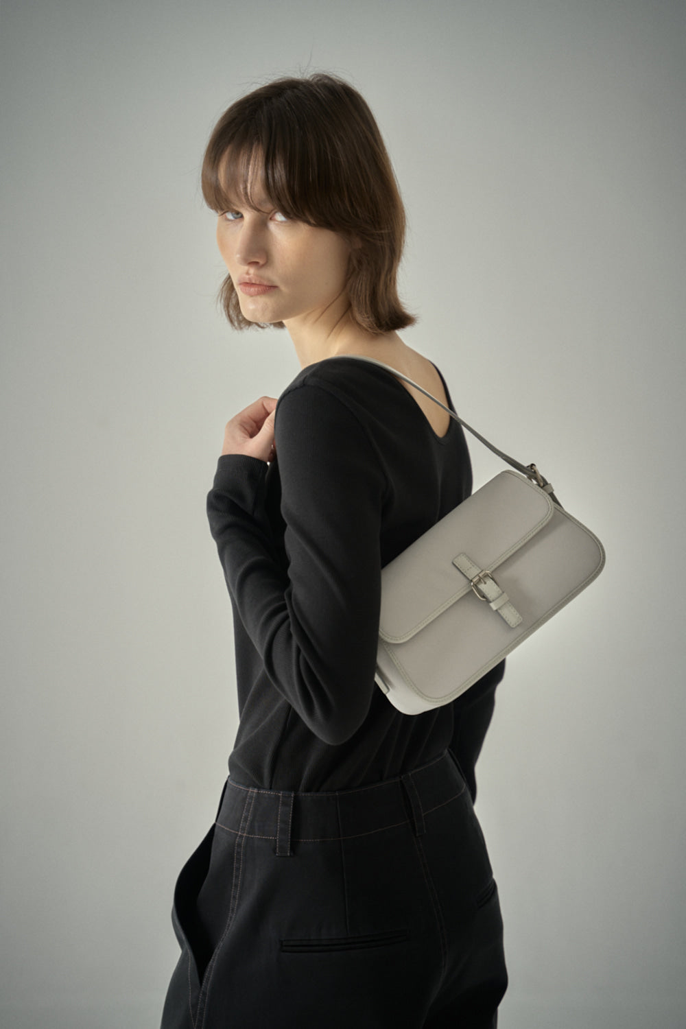Small Marron Bag_fog