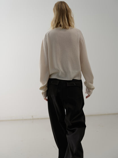 Cotton Double Pocket Pants_black
