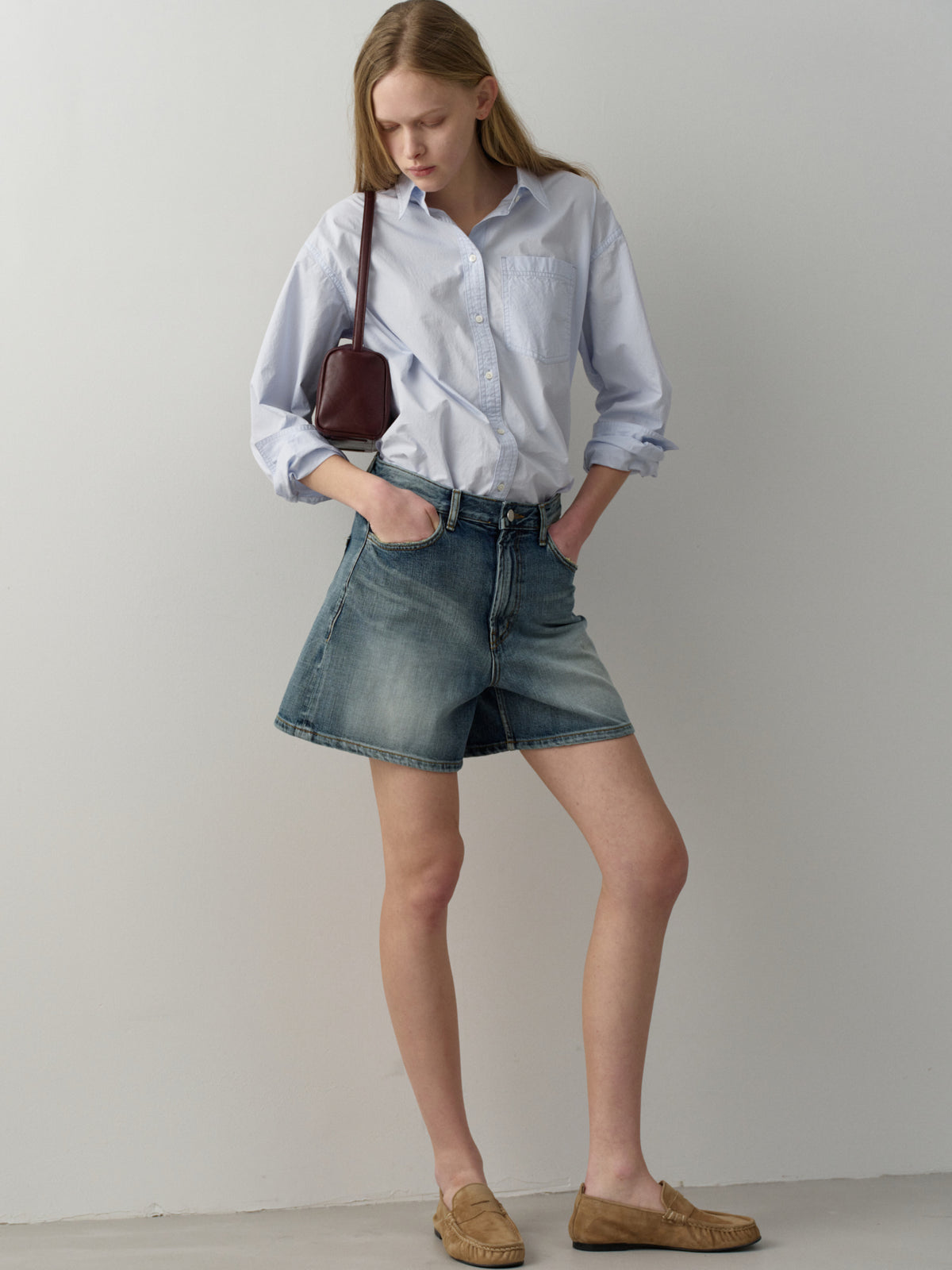 [11/23 Pre-order] Washed Cotton Shirt_sky