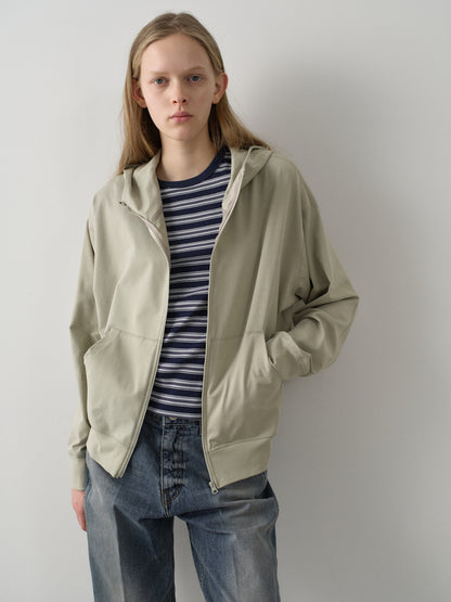 Cotton Light Hooded Zip-up_sage