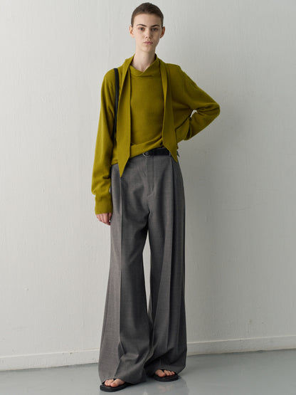 Cashmere Scarf Sweater_olive