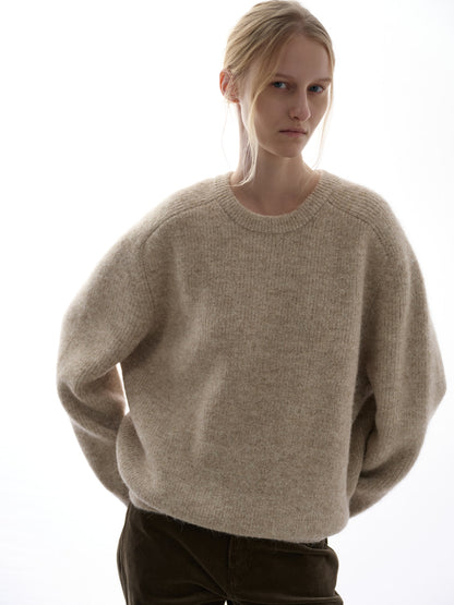Alpaca Pullover Sweater_beige