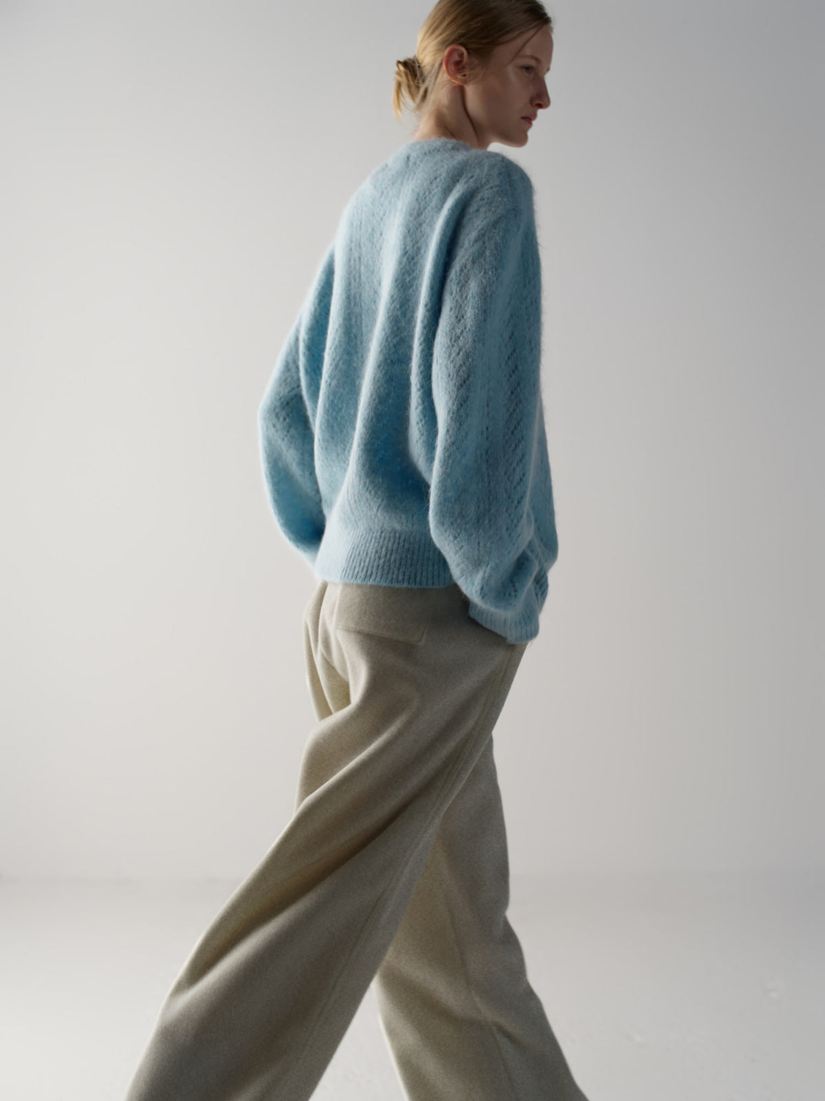 Wool Fleece Banding Pants_oatmeal