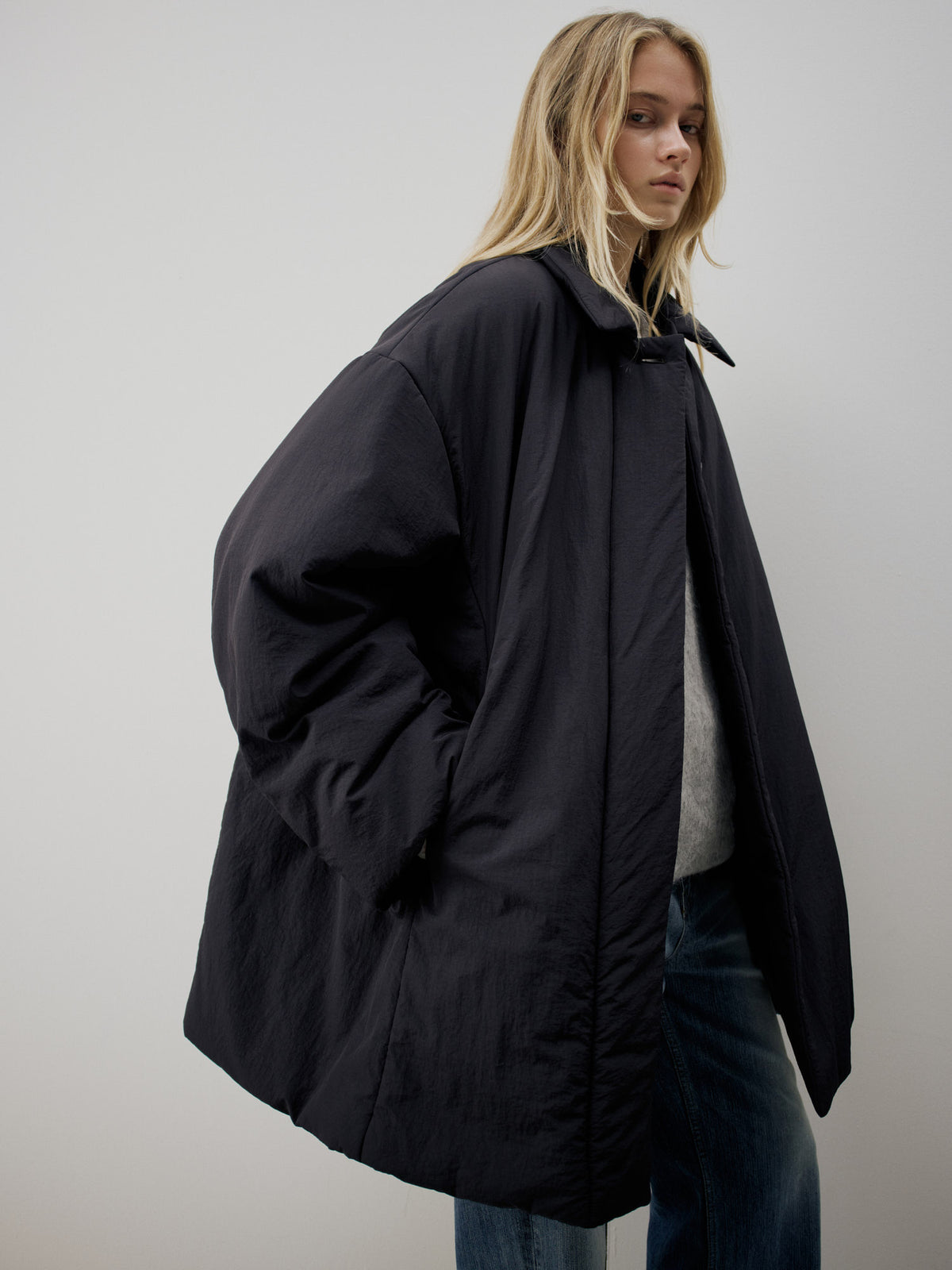 Padded Half Coat_black