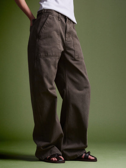 Denim Round Work Pants_khaki