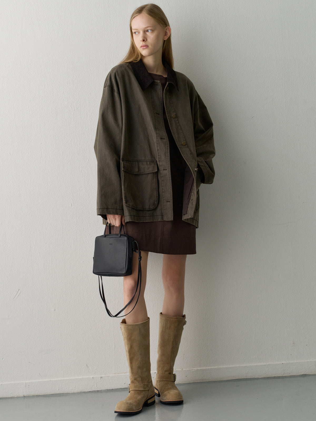 [11/18 Pre-order] Waxed Cotton Work Jacket_khaki brown