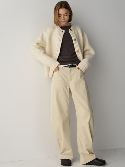 Essential Raglan Cardigan_ivory