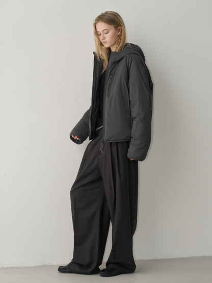 Padded Hooded Jumper_charcoal
