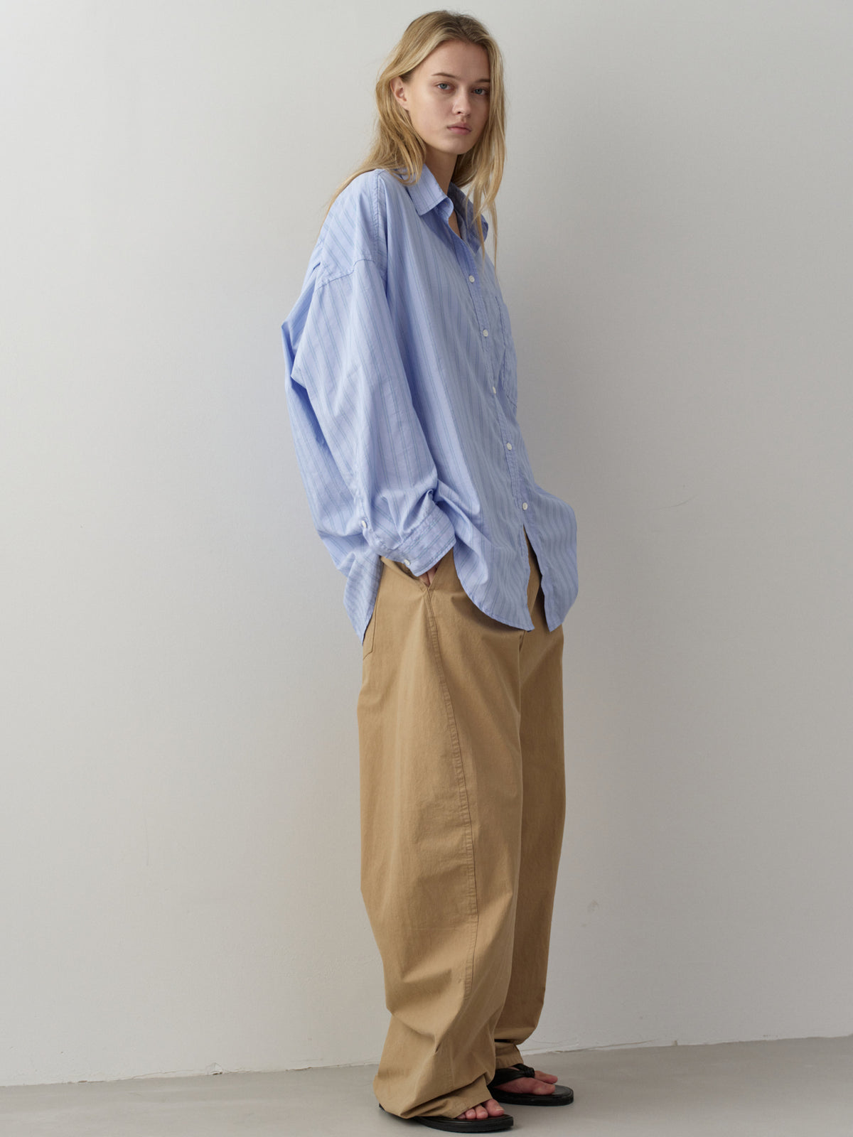 Vintage Stripe Shirt_sky blue