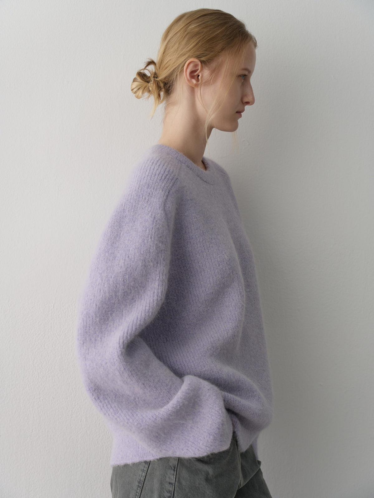 Alpaca Pullover Sweater_pastel purple