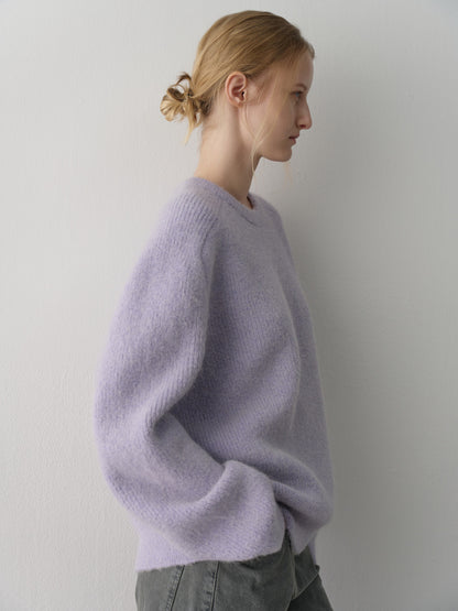 Alpaca Pullover Sweater_pastel purple