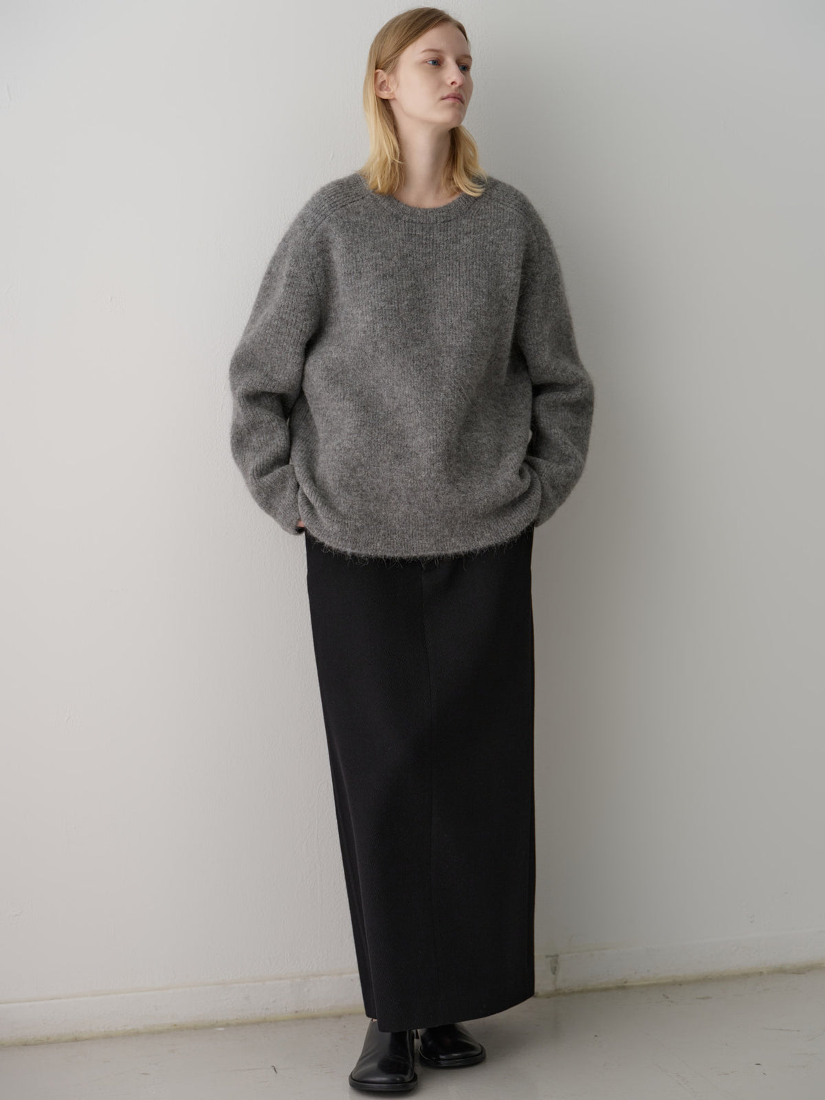 Alpaca Pullover Sweater_charcoal