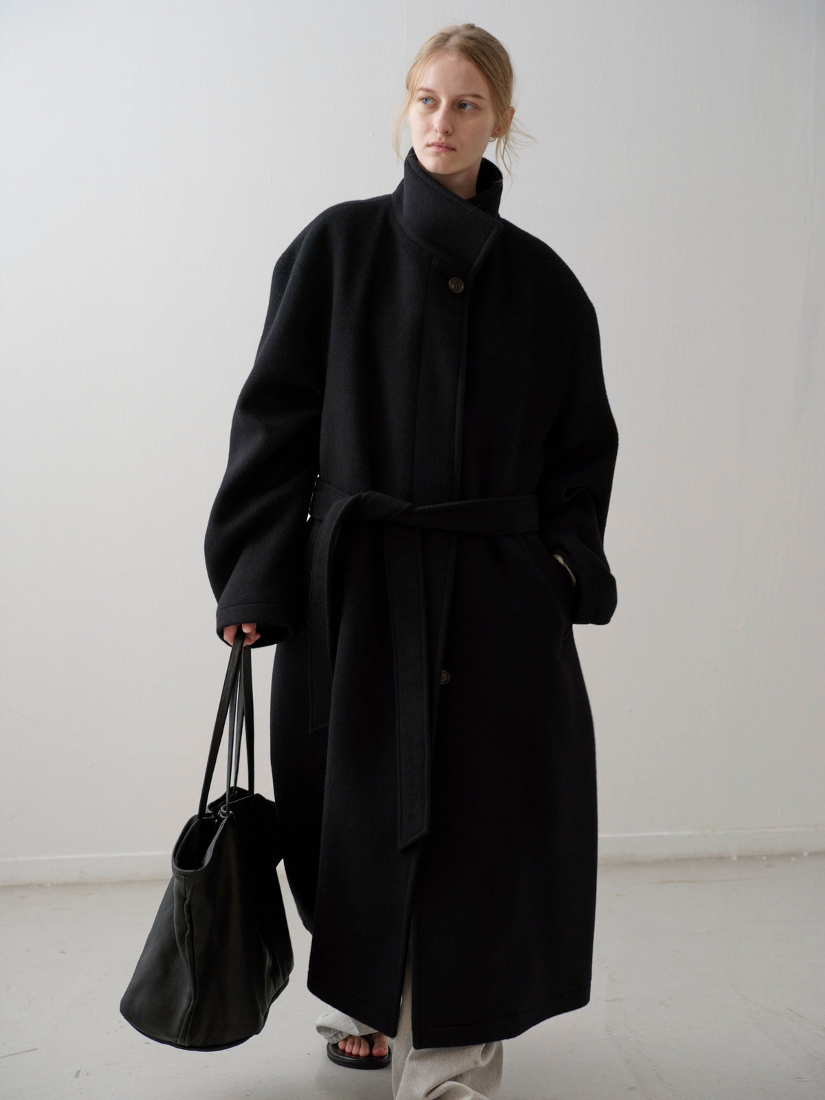 Cashmere High-neck Coat_black