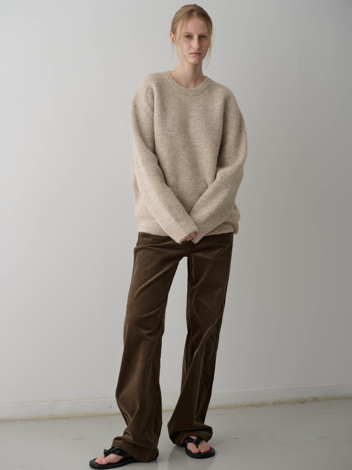 Alpaca Pullover Sweater_beige