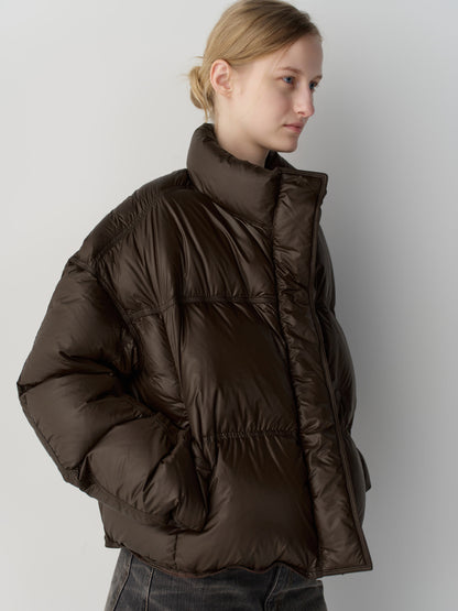 Stitch Goose Down Crop Padding_brown