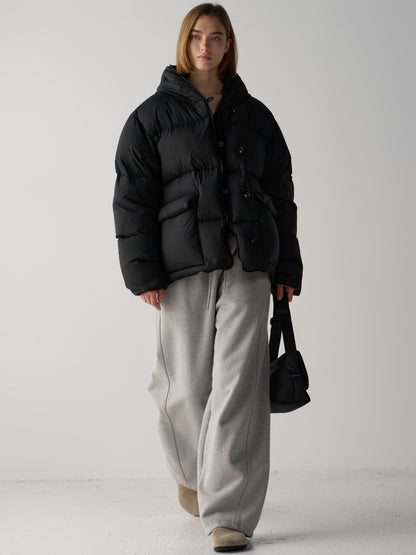 Goose Down Hooded Puffer_black