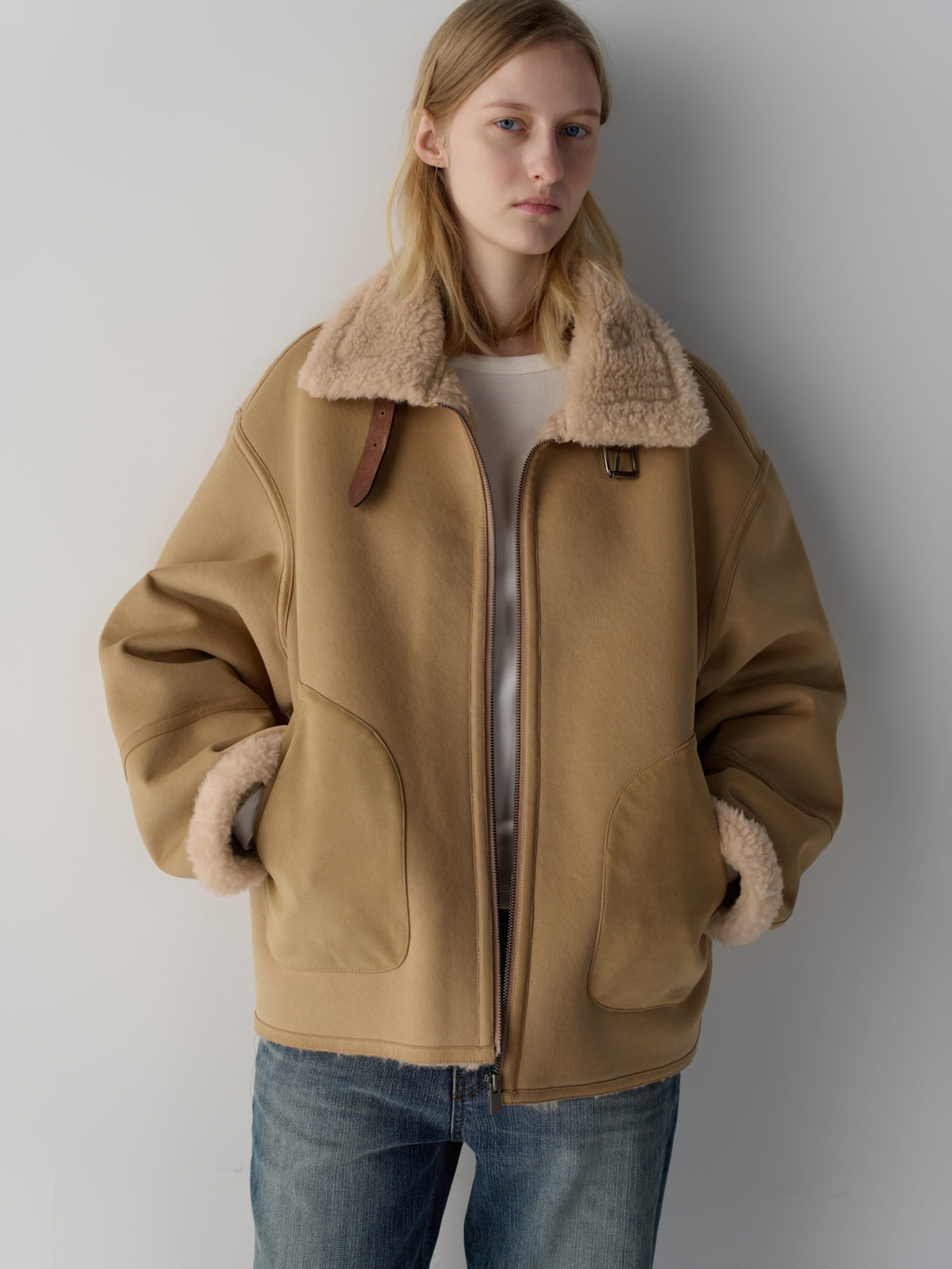 Lambswool Suede Mustang_beige