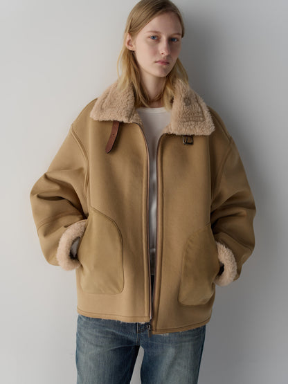 Lambswool Suede Mustang_beige