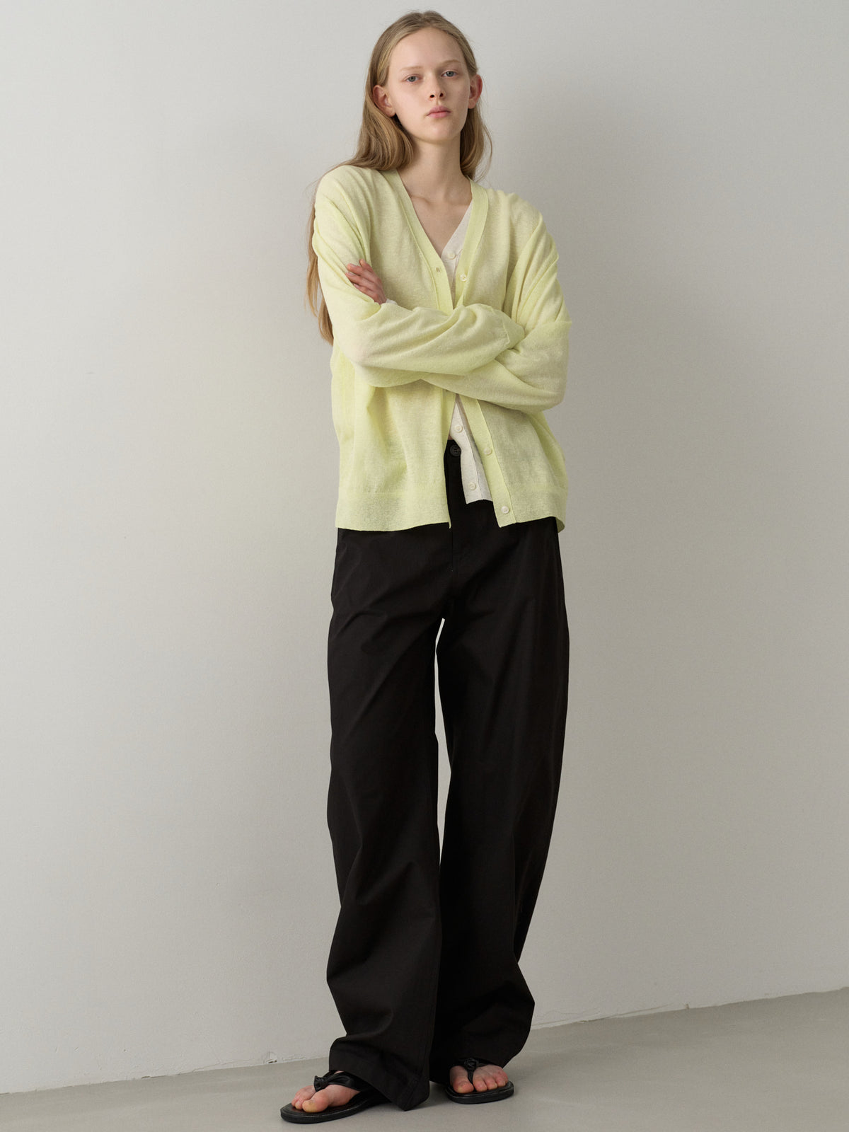 Round Curved Pants_black