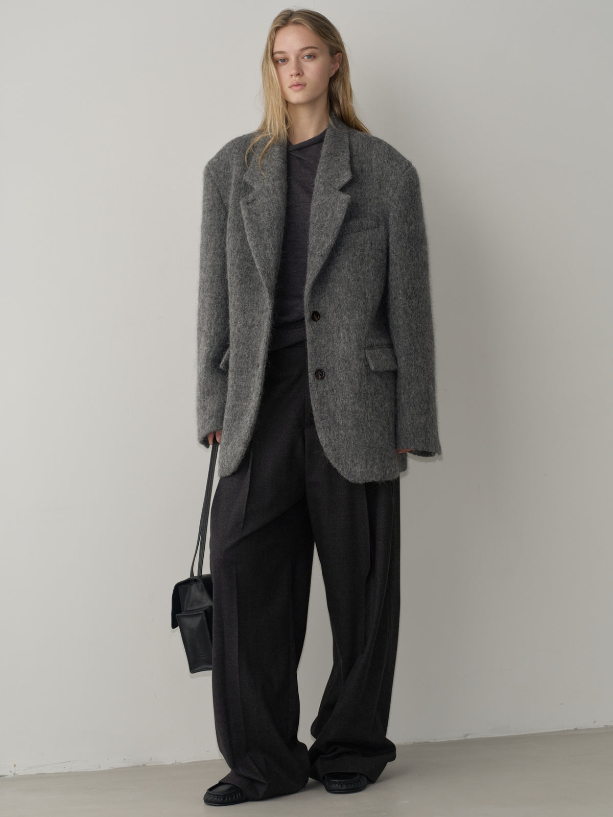 Alpaca Blazer Coat_grey