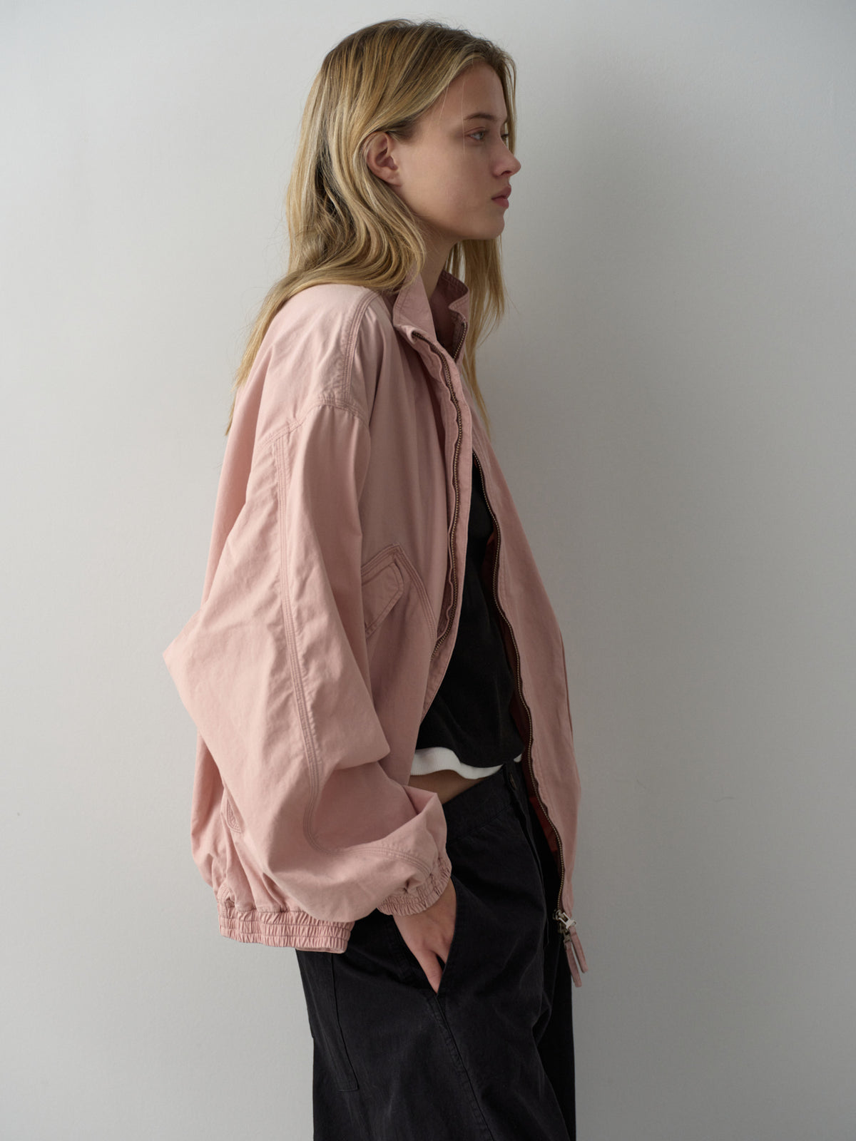 Washed Cotton Blouson_pink