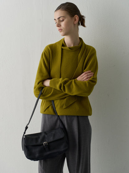 Cashmere Scarf Sweater_olive