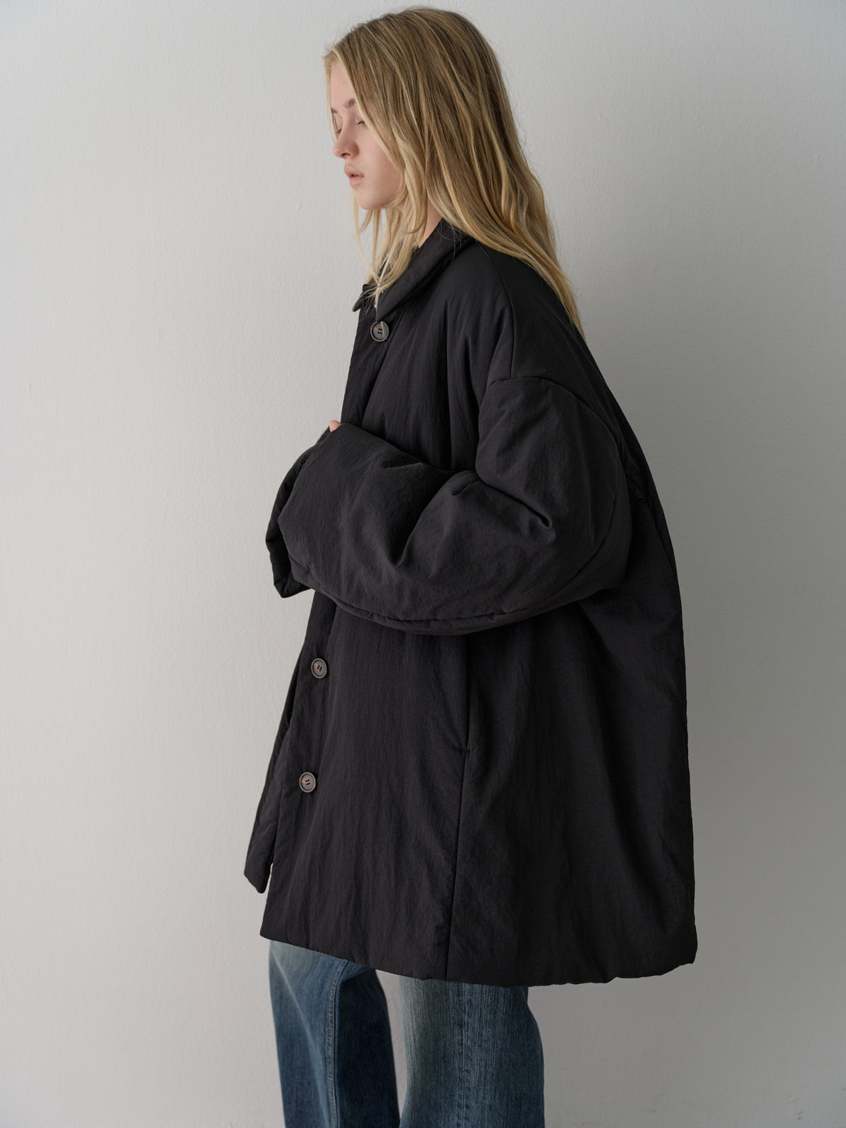 Padded Half Coat_black
