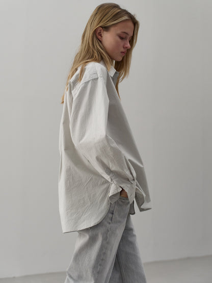 [11/23 Pre-order] Washed Cotton Shirt_fog