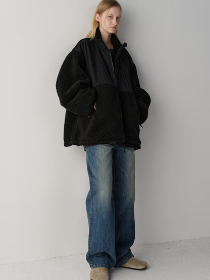 Fleece Zip-Up Jumper_black