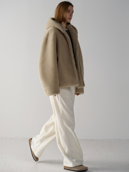 Wool Fleece Banding Pants_ivory