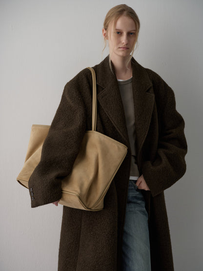 Lama Wool Single Coat_khaki