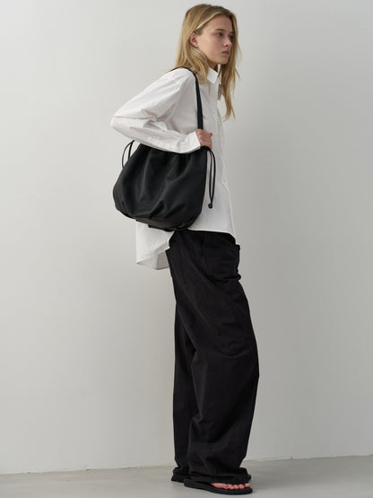 Leather Pull Bag_black