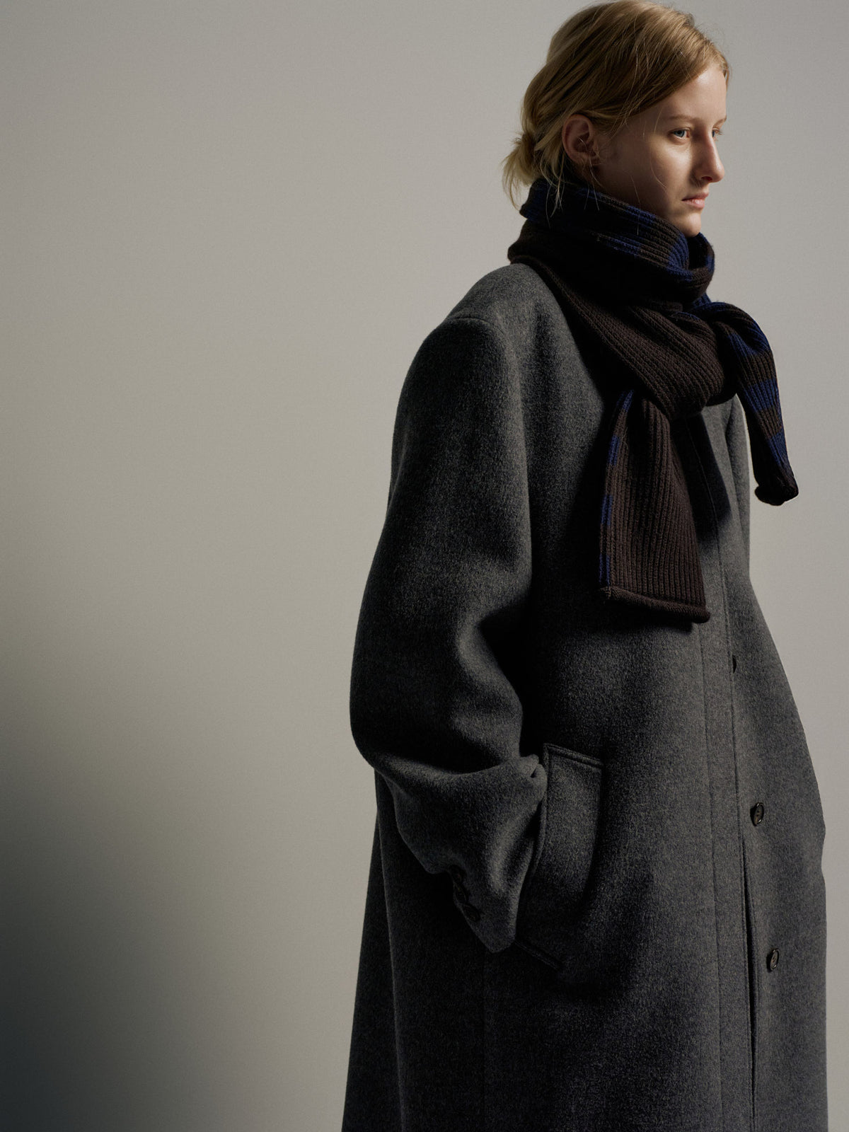 Cashmere Straight Mac Coat_charcoal