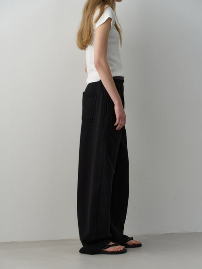 Curved Sweat Pants_black
