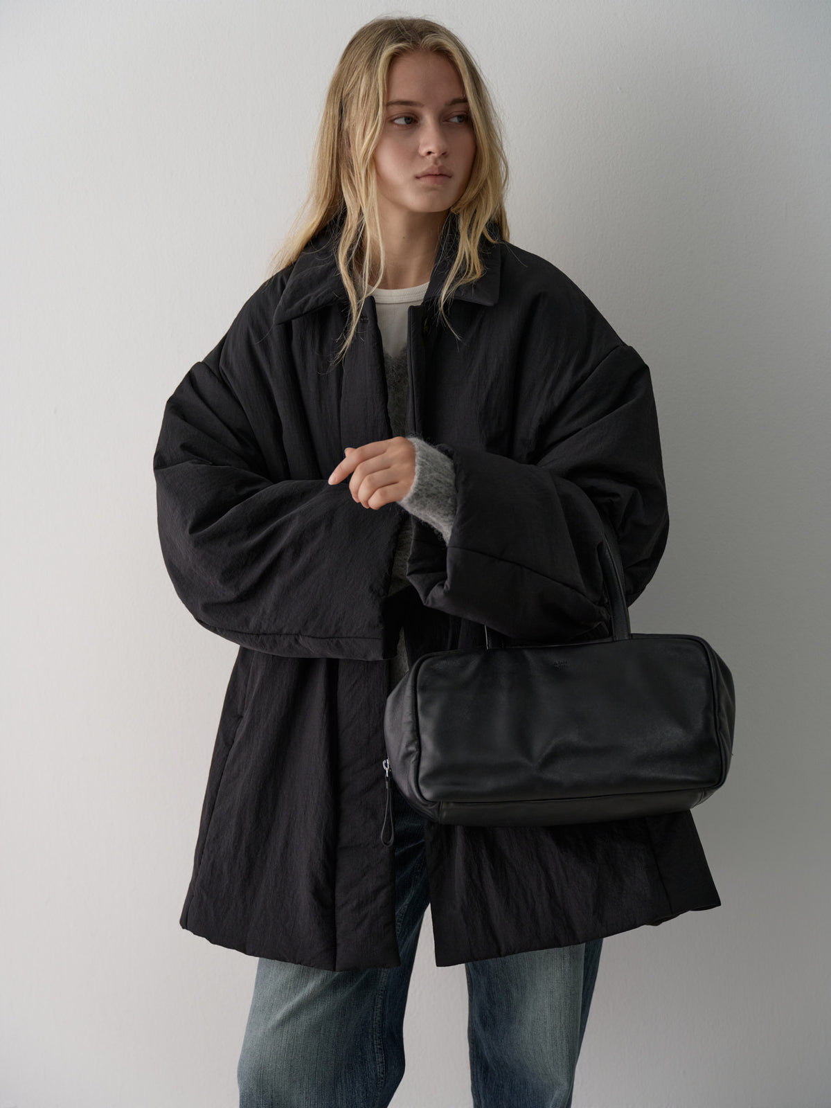 Padded Half Coat_black