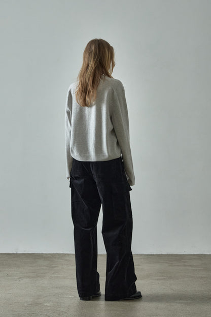 [11/11 Pre-order] Cashmere V-neck Cardigan_light grey